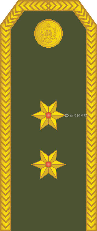 Shoulder pad military officer insignia of the Montenegrin PORUČNIK (LIEUTENANT)